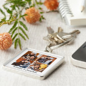 カップル4枚の写真と名前キーチェーン キーホルダー (側面)