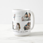 カップル6カスタムの写真コラージュ後の幸せ コーヒーマグカップ (正面右)