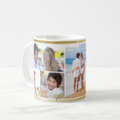 カップル6フォトコラージュ私はあなたを愛するハートイニシャル コーヒーマグカップ (正面左)