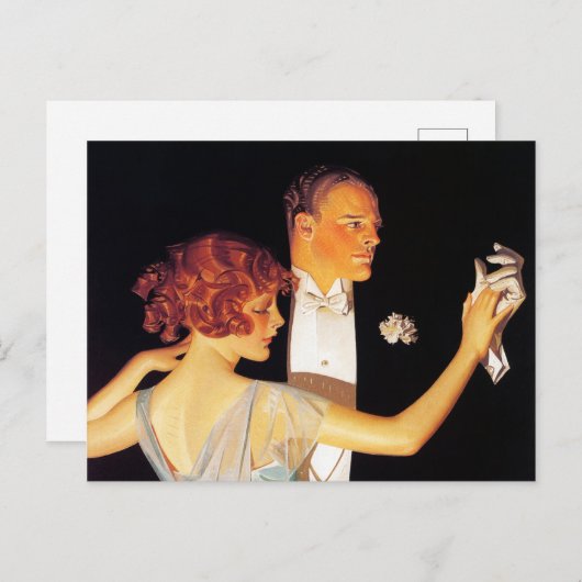 カップル、アローカラーとドレス用シャツ, 1923 ポストカード (正面/裏面)