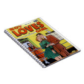 カップル – アーツポップ・アートのー – ヴィンテージロマンス漫画本 ノートブック (右側)