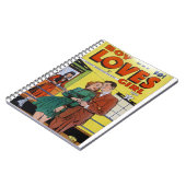 カップル – アーツポップ・アートのー – ヴィンテージロマンス漫画本 ノートブック (左側)