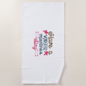 カップル・アートが素晴らしいバレンタイン・デーを過ごす ビーチタオル (正面)