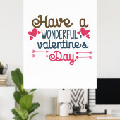 カップル・アートが素晴らしいバレンタイン・デーを過ごす ポスター (ホームオフィス)