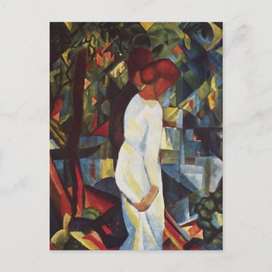 『カップル・イン・ザ・ウッズ』威厳がある、 ポストカード (正面)