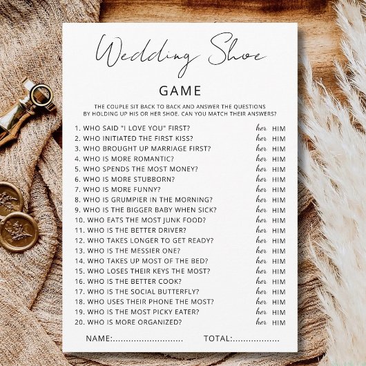 カップル ウェディング シューズ ゲーム ブライダル シャワー シューズ ゲーム シーズンカード