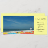 カップル・オン・ザ・サンディビーチ 招待状 (正面/裏面)