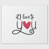 カップル ギフト 大好き ラッピングペーパー (フラット)