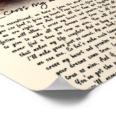 カップル・ギフト 私はハートを渡る ポスター (角)