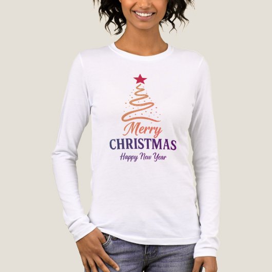 カップル クリスマスTシャツ＆マッチング マリー クリスマス トライブレンドＴシャツ (正面)