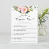 カップル・ゲーム最高ののブライダルシャワー 招待状 (スタンド正面)