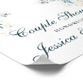 カップル・シャワー歓迎ポスターのサイン ポスター (角)