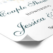 カップル・シャワー歓迎ポスターのサイン ポスター (角)