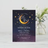 カップル ジェンダー リビール きらきら星 宇宙 招待状 (スタンド正面)