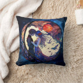 カップル ステンドグラス クッションカバー クッション (ブランケット)