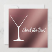 カップル ストックザバ―シャワー ローズゴールドオンブル 招待状 (裏面)