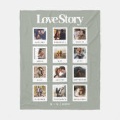 カップル・バレンタイン記念日ラブストーリー写真 フリースブランケット (正面)