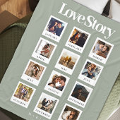 カップル・バレンタイン記念日ラブストーリー写真 フリースブランケット