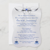 カップル フォト 65周年 結婚記念日 招待状 (裏面)