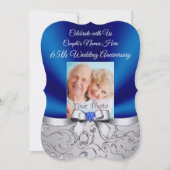 カップル フォト 65周年 結婚記念日 招待状 (正面)