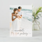 *～* カップル フォト RSVP + QR  AR6 ウェディング 招待状 (スタンド正面)