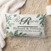 カップル ヘザー フラワーズ コロラ 緑の葉 ランバークッション (ブランケット)