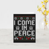 カップル マッチング ピース アイ カム イン ピース ダサい クリスマス スウェッター カード (黄色い花)