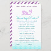 カップル、同じ性別、マーメイドブライダルシャワーゲーム (正面/裏面)