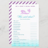 カップル、同じ性別、マーメイドブライダルシャワーゲーム (正面/裏面)