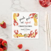 カップル 婚約  crawfish ボイル ペーパー スタンダードカクテルナプキン (インサイチュ)