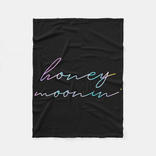 カップル 結婚式 お見合い ハネムーン 旅行 ハニー フリースブランケット (正面)