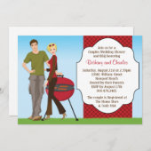 カップルBBQウェディングシャワー招待状 招待状 (正面/裏面)
