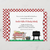 カップルBBQブライダルシャワー招待 招待状 (正面/裏面)