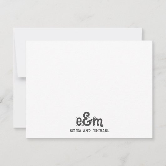 カップルEdgy Woodblockノートカグランジード ノートカード (正面)