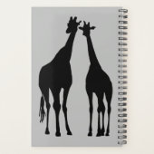 カップルGiraffeプランナーとカスタム文字 – 年 プランナー手帳 (裏面)