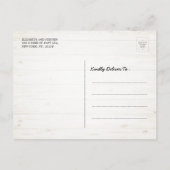 カップルHorseshoe Hydrangea結婚の日救付PHOTO ポストカード (裏面)