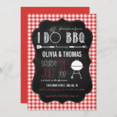 カップルI do BBQ婚約シャワー招待状 招待状 (正面/裏面)