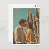 カップルinラブバルセロナ ポストカード (正面/裏面)