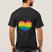 カップルLGBTQプライドTシャツ Tシャツ (裏面)