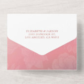 カップルMason Jar文字列ライトピンクのフローラ結婚 オールインワン招待状 (裏面)