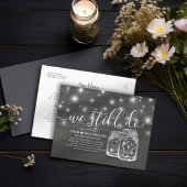 カップルMason Jars我々はまだ結婚延期する 案内ポストカード