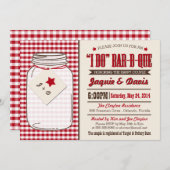 カップルShower BBQ招待状Mason Jar "I DO" 招待状 (正面/裏面)