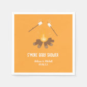 カップルSmoreキャンプファイヤーマシュマロ赤ちゃんシャワー スタンダードカクテルナプキン (正面)