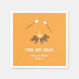 カップルSmoreキャンプファイヤーマシュマロ赤ちゃんシャワー スタンダードカクテルナプキン