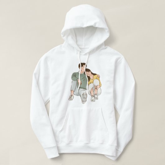 カップルTシャツ パーカ (デザイン正面)