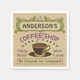 カップ付きコーヒーショップ自分で作るパーソナライズされた スタンダードカクテルナプキン