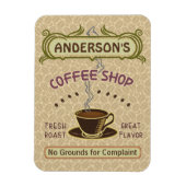 カップ付きコーヒーショップ自分で作るパーソナライズされた マグネット (縦)