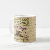 カップ付き喫茶店で自分の体を作パーソナライズされたる コーヒーマグカップ (正面左)