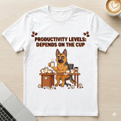 カップ次第で生産性が変わるシェパード Tシャツ