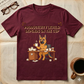 カップ次第で生産性が変わるシェパード Tシャツ